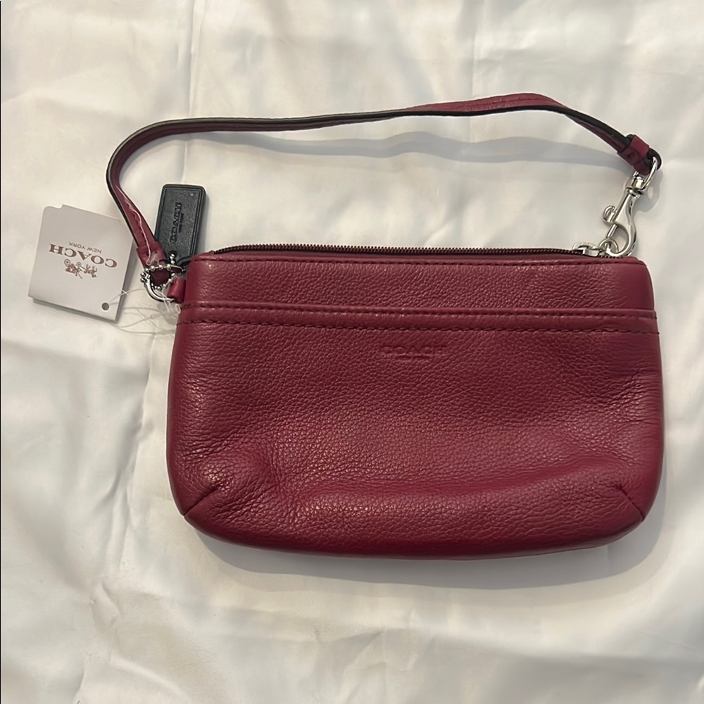 Coach Red Leather Women's Wristlet